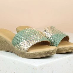 Inc.5 SALE WOVEN PLATFORM MULES