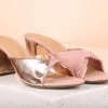 Inc.5 BLOCK HEEL TWISTED MULES-ROSE GOLD