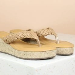 Inc.5 WOVEN PLATFORM THONG