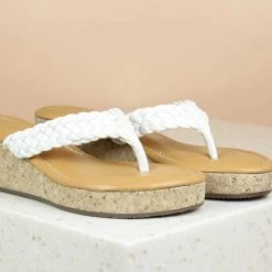 Inc.5 WOVEN PLATFORM THONG