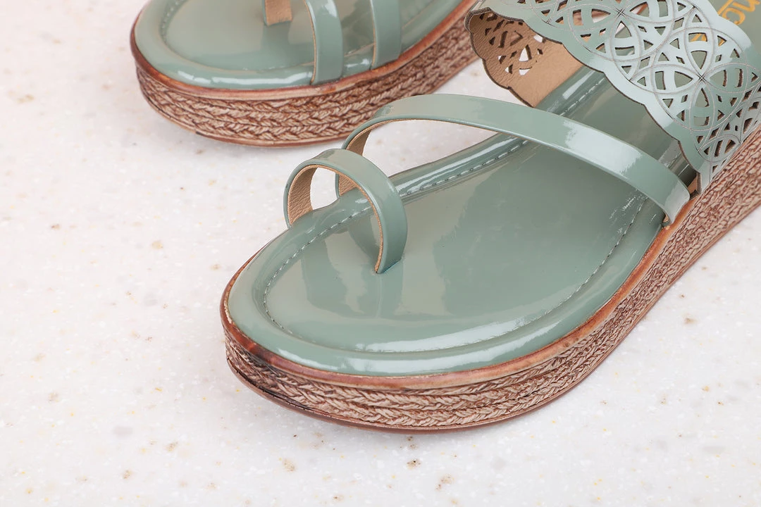 Inc.5 WOMEN PATTENT CUTWORK PLATFORM 4 Inc.5 WOMEN PATTENT CUTWORK PLATFORM