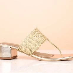 Inc.5 BLOCK HEEL WOVEN THONG