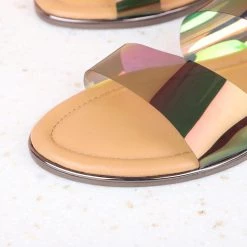 Inc.5 TRANSPARENT DOUBLE STRAP-GUN METAL SALE