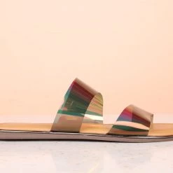 Inc.5 TRANSPARENT DOUBLE STRAP-GUN METAL SALE