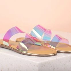 Inc.5 SALE TRANSPARENT DOUBLE STRAP-GOLD