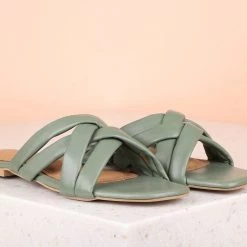 Inc.5 SALE FLAT MULES-GREEN