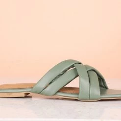 Inc.5 SALE FLAT MULES-GREEN