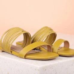 Inc.5 SALE FLAT MULES-MUSTARD