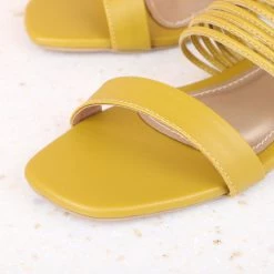 Inc.5 SALE FLAT MULES-MUSTARD