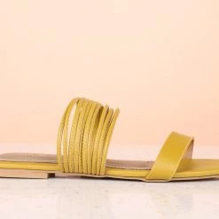 Inc.5 SALE FLAT MULES-MUSTARD