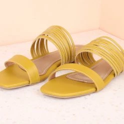 Inc.5 SALE FLAT MULES-MUSTARD