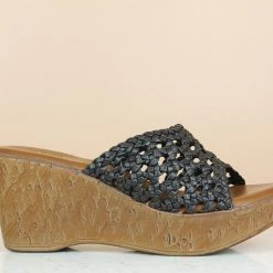 Inc.5 SALE WOVEN PLATFORM MULES