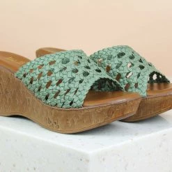 Inc.5 WOVEN PLATFORM MULES