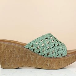 Inc.5 WOVEN PLATFORM MULES