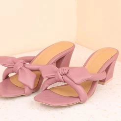 Inc.5 SALE BLOCK HEEL BOW MULES