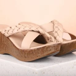Inc.5 PLATFORM MULES-BEIGE SALE