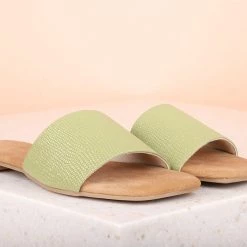 Inc.5 FLAT MULES-GREEN SALE