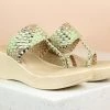 Inc.5 VEDGE HEEL WOVEN KOLHAPURI SALE
