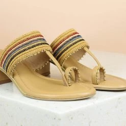 Inc.5 SALE BLOCK HEEL KOLHAPURI