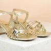 Inc.5 SALE BLOCK HEEL METALLIC SANDAL