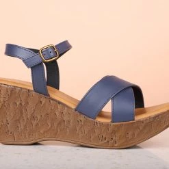 Inc.5 SALE PLATFORM SANDAL-BLUE