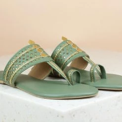 Inc.5 CUTWORK FLAT KOLHAPURI