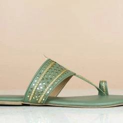 Inc.5 CUTWORK FLAT KOLHAPURI