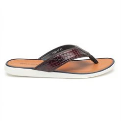 Heel & Buckle London Burgandy Strapped Nude Flip Flop MEN