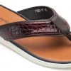 Heel & Buckle London Burgandy Strapped Nude Flip Flop MEN