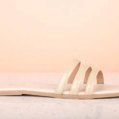Inc.5 SALE FLAT MULES-BEIGE