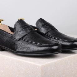 ATESBER By Inc5 MEN FORMAL SLIPPONS-BLACK