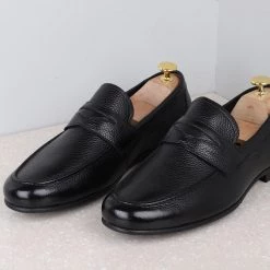 ATESBER By Inc5 MEN FORMAL SLIPPONS-BLACK