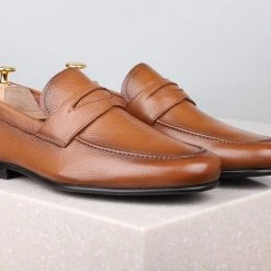 ATESBER By Inc5 FORMAL SLIPPONS-BROWN MEN