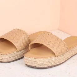 Inc.5 JUTE COVERED WOVEN MULES SALE
