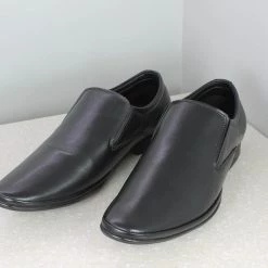 PRIVO By Inc5 NATURAL GRAIN LEATHER SLIPPON-BLACK MEN