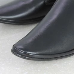 PRIVO By Inc5 NATURAL GRAIN LEATHER SLIPPON-BLACK MEN