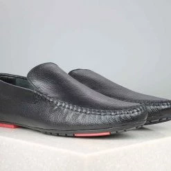 PRIVO By Inc5 MEN MILLED MOCCASIN - BLACK