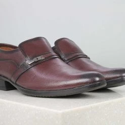PRIVO By Inc5 MEN BROOCH LEATEHR SLIPPON-WINE
