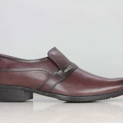 PRIVO By Inc5 MEN BROOCH LEATEHR SLIPPON-WINE