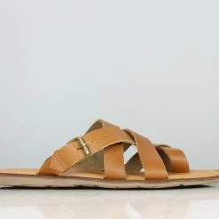 PRIVO By Inc5 MEN FRONT BUCKLE THONG -TAN