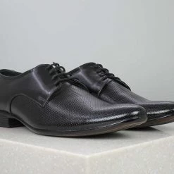PRIVO By Inc5 OFFICE LEATHER LACE-UP DERBY-BLACK MEN