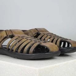 PRIVO By Inc5 TRI-BAND VELCRO CASUAL SANDAL-BROWN