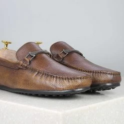 PRIVO By Inc5 MEN BUCKLE STRAP CASUAL DRIVING SHOES-TAN