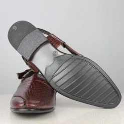 PRIVO By Inc5 MEN POINTED TOE CROCO SANDAL-CHERRY 11 PRIVO By Inc5 MEN POINTED TOE CROCO SANDAL-CHERRY