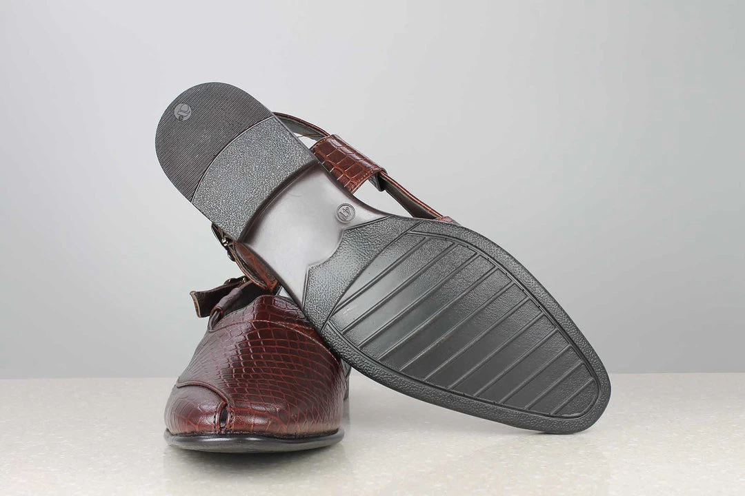 PRIVO By Inc5 MEN POINTED TOE CROCO SANDAL-CHERRY 7 PRIVO By Inc5 MEN POINTED TOE CROCO SANDAL-CHERRY