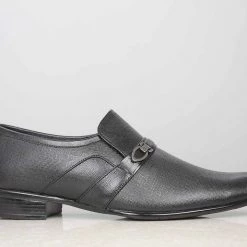 PRIVO By Inc5 MEN LINEN PRINTED LEATHER SLIPON-BLACK