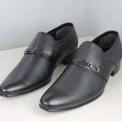 PRIVO By Inc5 MEN LINEN PRINTED LEATHER SLIPON-BLACK