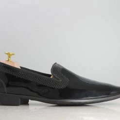 PRIVO By Inc5 PATENT FORMALS PU SHOES-BLACK MEN
