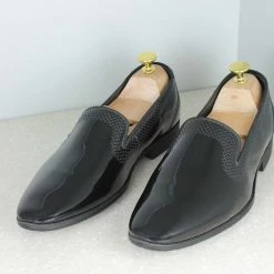 PRIVO By Inc5 PATENT FORMALS PU SHOES-BLACK MEN