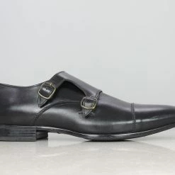 PRIVO By Inc5 DOUBLE FORMAL PU MONK SHOES-BLACK MEN